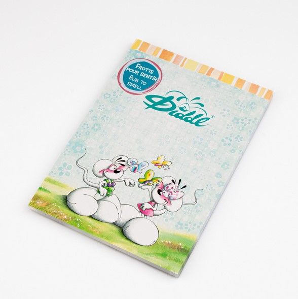 Bloc parfumé Diddl et Diddlina popcorn : le printemps en format A5