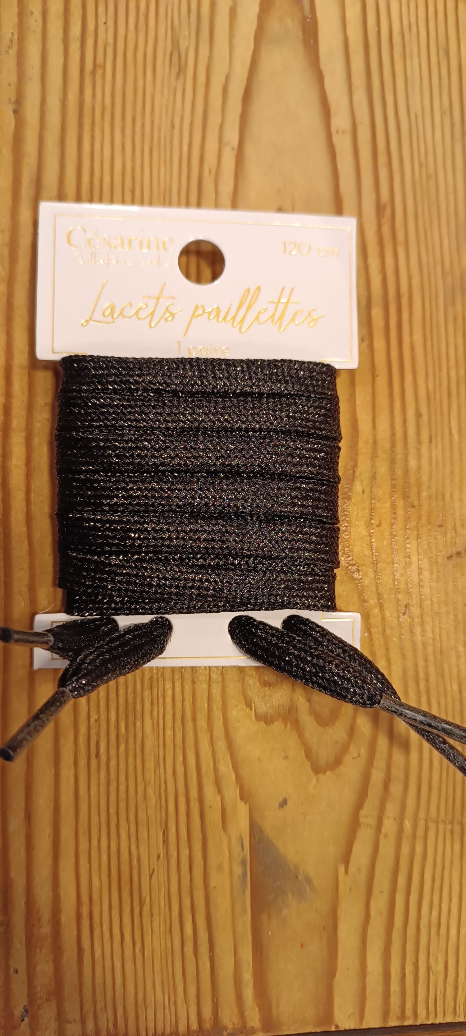 LACETS PAILLETTES NOIRS