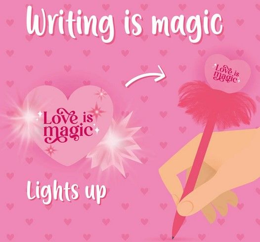 STYLO A BILLE LUMINEUX HEART