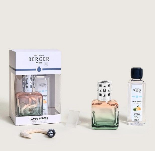 Coffret lampe Berger Glaçon Peche/Verte