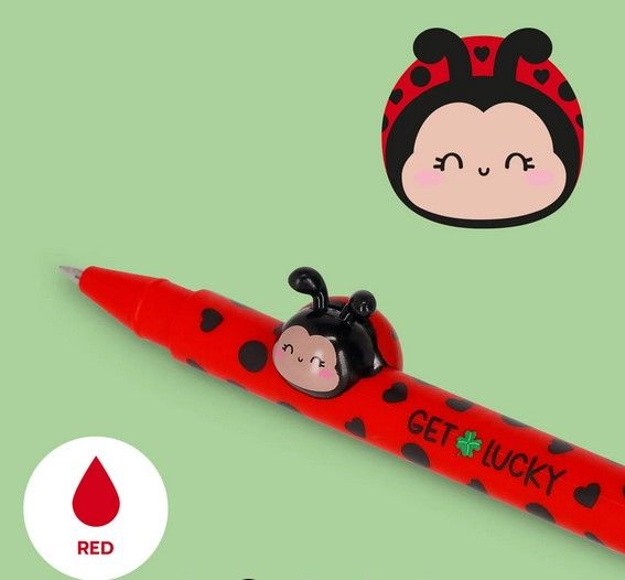 LOVELY FRIENDS COCCINELLE STYLO A ENCRE GEL 