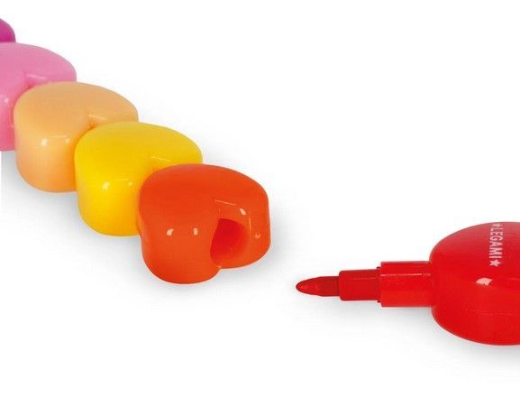 12 CRAYONS DE COULEUR EMPILABLES