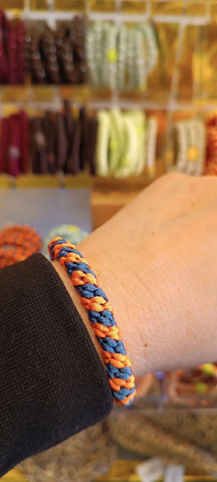 Kknekki rayures Indigo Neon orange 