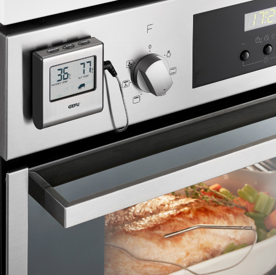 Thermomètre numérique à four avec minuteur tempéré