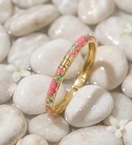 Bracelets Thaï Colorés en Laiton – Joncs Bohème Chic & Strass Tendance - Fushia