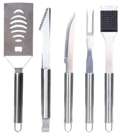 Valisette 5 pièces barbecue silver