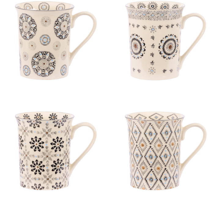 Coffret de 4 mugs Nelson 30 cl