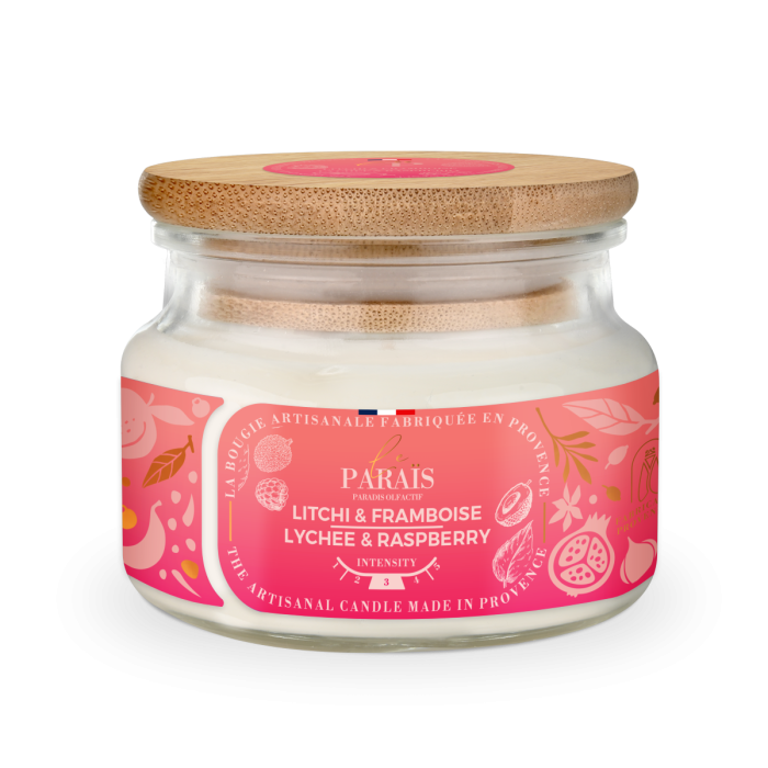 BOUGIE PARFUMEE LITCHI FRAMBOISE