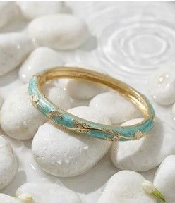 Bracelets Thaï Pastel en Laiton – Joncs Colorés Bohème Chic Femme - Celadon