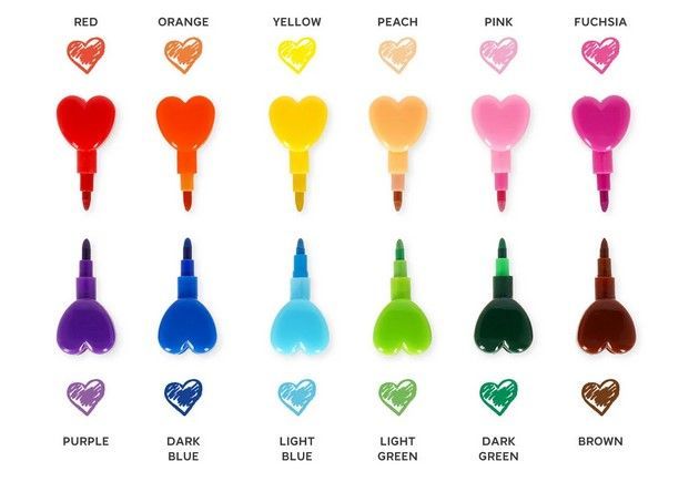 12 CRAYONS DE COULEUR EMPILABLES