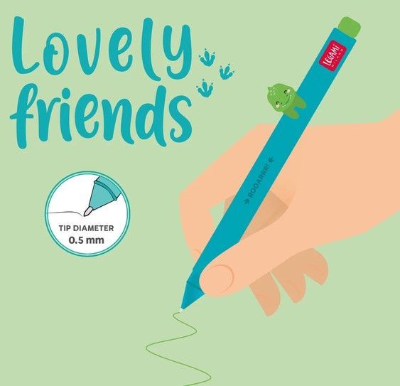 LOVELY FRIENDS DINO STYLO A ENCRE GEL 