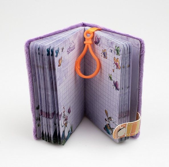  Mini carnet Bibombl violet peluche