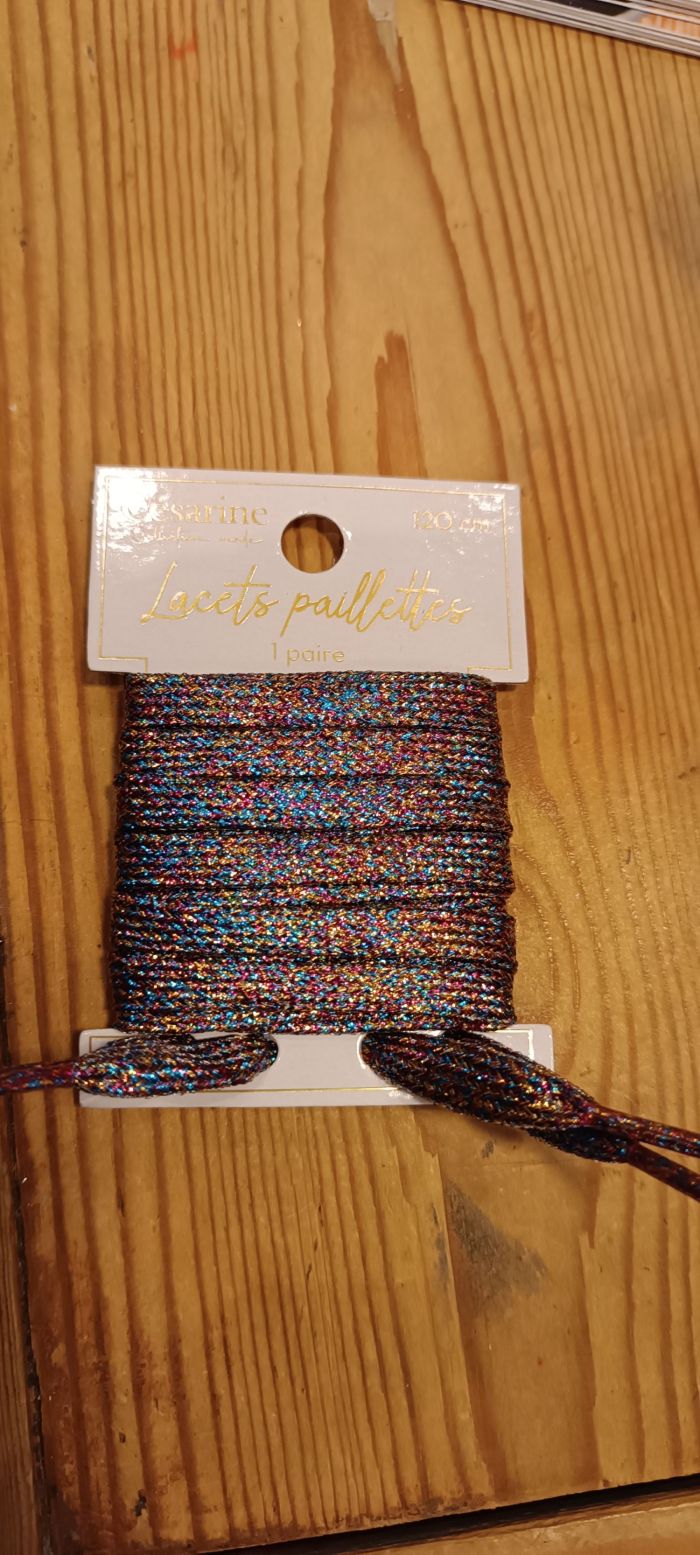 LACETS PAILLETTES MULTICOLORES
