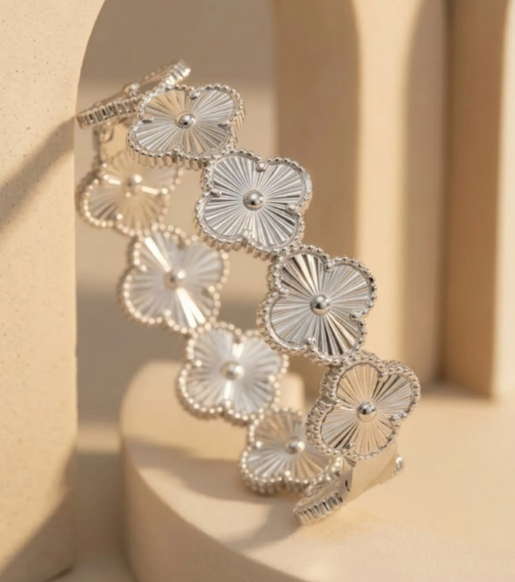 BRACELET JONC TREFLES