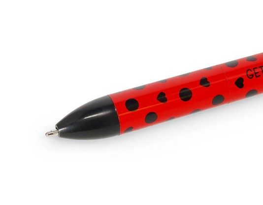 STYLO A BILLE A DEUX COULEURS COCCINELLE